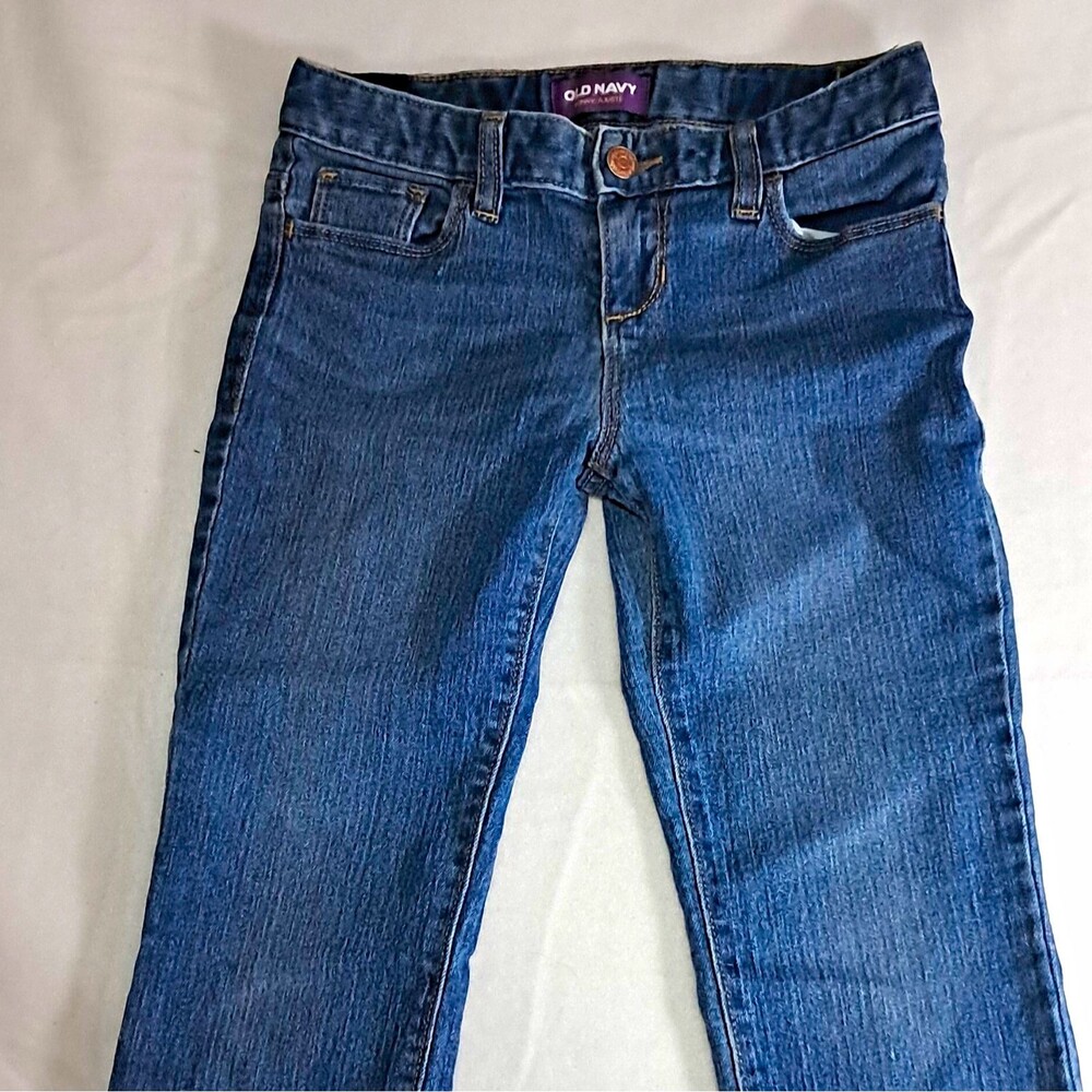Old Navy Skinny Jeans Girls Size 10 Blue Medium Wash Adjustable Waist Denim Pant